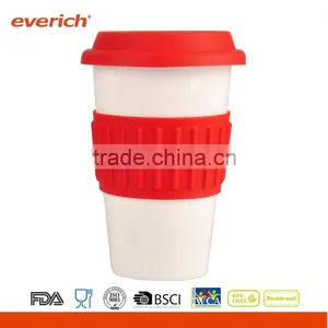 Everich Porcelain Cups & Ceramic Coffee Mug With Silicone Lid thumbnail-3