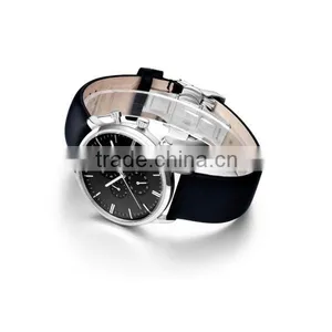 Three Eyes Six Hands Calendar Japan Movt Quartz Watch Stainless Steel Back thumbnail-3