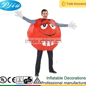 DJ-CB001 Men's Inflatable Red M&M Costume thumbnail-1