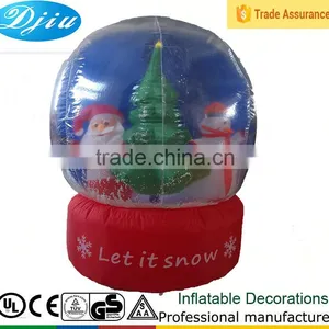 Christmas Santa and Snowman Inflatable Snow Globe With Led Lights thumbnail-1
