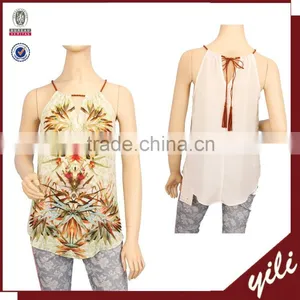NEW Arrival 2015 Summer Women's Sleeveless Shirt Chiffon Blouse Tops thumbnail-1