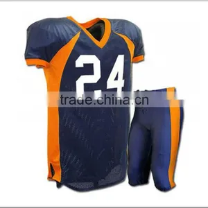 Customized 100% Polyester Mesh Wicking Material American Football Jersey thumbnail-1