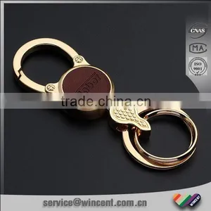 Round Shape Gold Color Luxury Car Keychain thumbnail-1