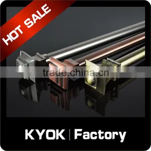 KYOK China Made Curtain Poles Accessories ,Polished Brass Double Curtain Rods 28mm thumbnail-3