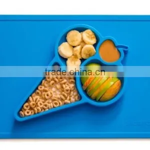 Custom Food Grade Baby One Piece Silicone Placemat thumbnail-3