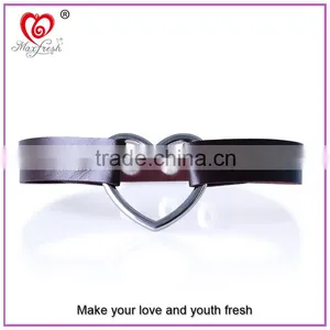 2015 Fashion New Design Rope Leather Necklace Heart Shape Charm Leather Rope Necklace thumbnail-1