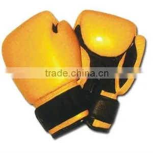Yellow Leather Boxing Gloves, Pro Fight Boxing Gloves thumbnail-1