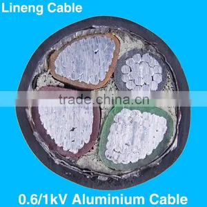 Lineng 3+1 Core YJLV22 Low Voltage Armoured 240mm Aluminum Cable thumbnail-1