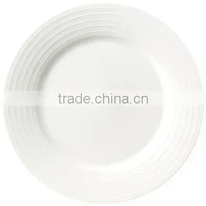 Super White Emboss Ceramic Serving Plate Platter Wedding Plate thumbnail-5