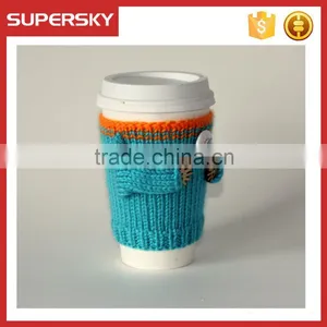V-166 NBA Cute Coffe Hand Knitted Sleeve Cosy Cup Mug Sweater/coffee Sweater/cup Accessory thumbnail-2