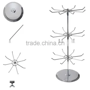 3 Tiers Rotating Display Wire Rack for Jewerly Store thumbnail-3
