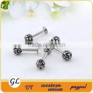 LR01071 Yellow Crystal Ball Lips Jewelry thumbnail-5