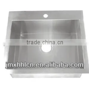 2015 Hotsell Cheap 25"x22" Handmade Stainless Steel Kitchen Bathroom Inset Sink thumbnail-1