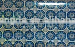 3D Laser Tablecloth Pvc Table Cover in Roll Shining Design With Flowers thumbnail-4