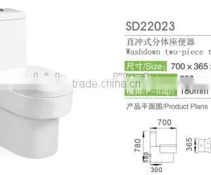 Newly Hot Sale Two Piece Toilet Equipment Bathroom Toilet Two Piece in Fashion Design thumbnail-2