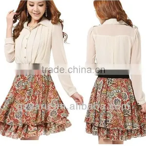 2014 Thailand Wholesale Clothing Screen Print Dress thumbnail-1