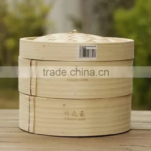 Traditional Round Bamboo Steamer for Cooking thumbnail-5