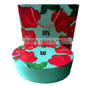 Small MOQ!Paper Cardboard Custom High Quality Green Rounded Flip-open Cover Cake Box thumbnail-1