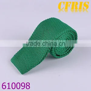Fashion Plain Color Cotton Knitted Necktie thumbnail-2