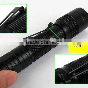 C81 Portable MINI LED Zoom Flashlight Torch With Pen Clip thumbnail-6