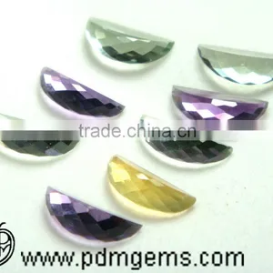 Multi Gemstones Watermelon Slice Cut Faceted Lot For Diamond Jewellery From Manufacturer thumbnail-1