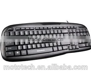 K106 Classic Office Computer Keyboard Black USB Wired Standard Keyboard thumbnail-1