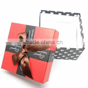 Custom Logo Ribbon Decorative Watch Gift Box Jewelry Packing Box thumbnail-2