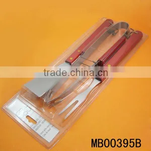 3 PCS Wooden Handle Bbq Utensil Set thumbnail-1