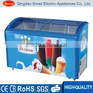 Commercial Glass Door Small Freezer for Ice Cream Display thumbnail-3
