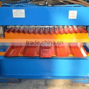 Colored Steel Tile Type and Tile Forming Machine Type Double Layer Roll Forming Machine thumbnail-2