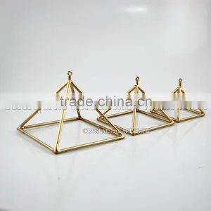 Golden or Pure Gold or Platinium or Titanium Quartz Crystal Singing Pyramid thumbnail-3