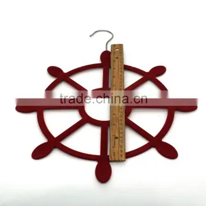 Cheap Wholesale Velvet Tie Hanger, Multifunctional Flocked Scarves Hanger thumbnail-2