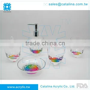 Tooth Brush, Set or Separate of Tumbler Cotton Jar Lotion Dispenser Soap Dish Acrylic Bathroom Accessory thumbnail-6