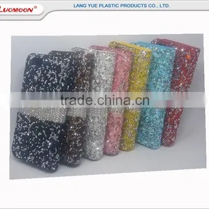 Hit Color Wallet Style Resin Diamond Leather Case for Iphone 5 6 7 6s thumbnail-2