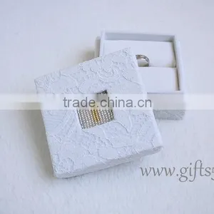 Handmade Elegant Wedding Ring Box With Beaded Name Plate of T thumbnail-3