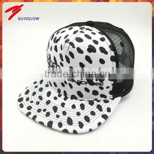 Customize Flat Bill Half Mesh Snapback Hats thumbnail-1