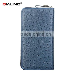 QIALINO Zipper Wallet Genuine Leather Wrist Wallet Handbag thumbnail-3