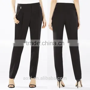OEM Service Clothes Factroy Contrast Color Latest Trousers Design New Women Fashion Pants thumbnail-5