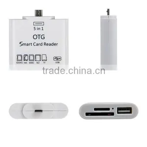 OTG 5 in 1 Smart Card Reader Writer Micro sd Card Reader Usb 3.0 Card Reader thumbnail-4