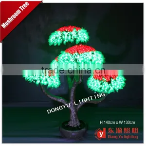 Led Simulation Bonsai Tree Mushroom Tree Cherry Blossom Tree thumbnail-1
