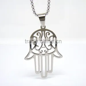 Trendy Stainless Steel 316l Hand of Fatima Pendant Hand Shaped Pendant thumbnail-3