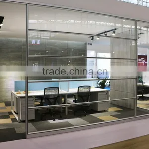 HK85 Modern Aluminium Frame Glass Divider Office Partition Wall thumbnail-1