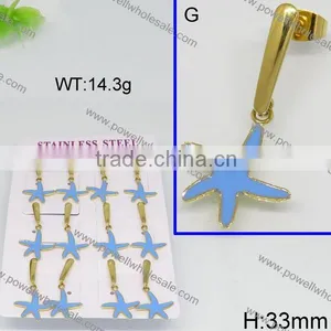 Wholesale Fashion Gold Plated Starfish Shape Fashion Earring thumbnail-3