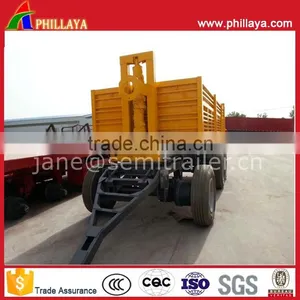 30 Tons Drawbar Full Type Dump Cargo Box Tipper Trailer With Draw Bar thumbnail-5