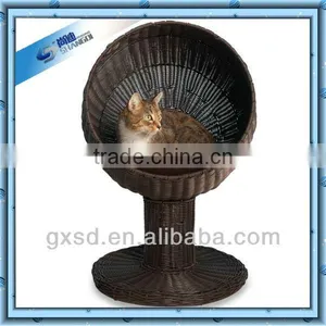Plastic Rattan Round Shape Pet House thumbnail-1