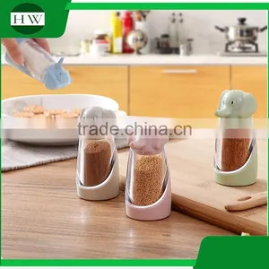 Kitchen Accessories Plastic Cartoon Elephant Seasoning Pot Condiment Container Spice Pots Box Tin Bottle Jar thumbnail-5