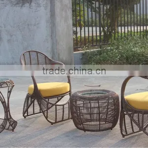 Outdoor Coffee Shop Wicker Table And Chairs Furniture thumbnail-2