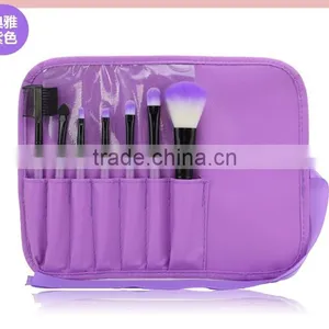 Popular Hot Selling Colorful 7 in 1 Make-Up Brush Set High Quality Comestic Brush With CROCO Bag For Brushes thumbnail-2