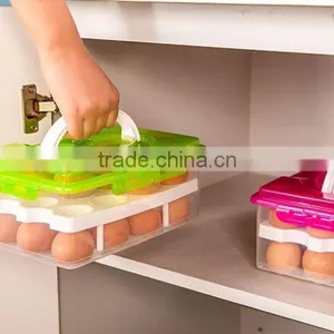 Small Order Portable Two Layers 24 Lattices Plastic Egg Storage Box thumbnail-2