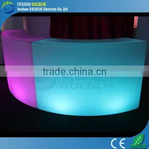 Light up Led Curved Bench PE Material Morden Size GKT-021BC thumbnail-3
